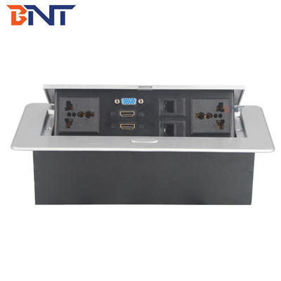 220V Square Desktop Pop Up Power Plug Zinklegering voor computervoorziening
