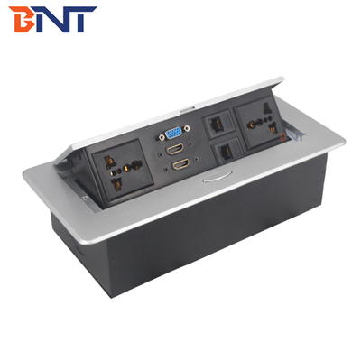 220V Square Desktop Pop Up Power Plug Zinklegering voor computervoorziening