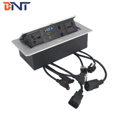 220V Square Desktop Pop Up Power Plug Zinklegering voor computervoorziening