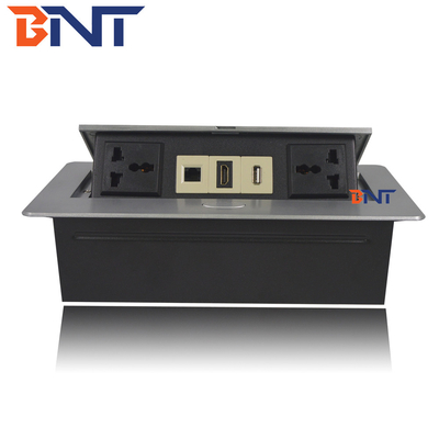 Desk Pop Up Sockets voor Audio Video Solution, Silver Desk Plug Sockets