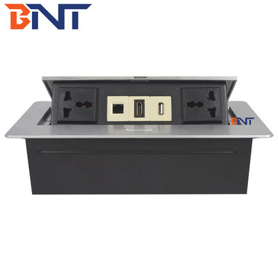 Desk Pop Up Sockets voor Audio Video Solution, Silver Desk Plug Sockets