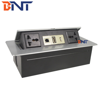 Desk Pop Up Sockets voor Audio Video Solution, Silver Desk Plug Sockets