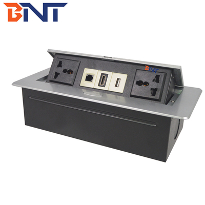 Desk Pop Up Sockets voor Audio Video Solution, Silver Desk Plug Sockets