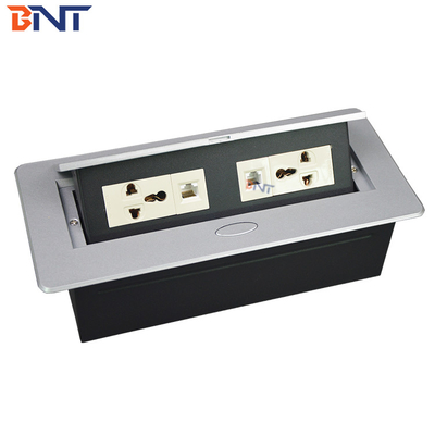 Rectangular Conference Hidden Desk Pop Up Sockets met onderste aansluitkabels