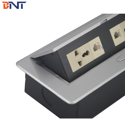 Rectangular Conference Hidden Desk Pop Up Sockets met onderste aansluitkabels