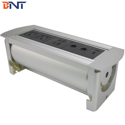 dubbele US power verborgen desktop stopcontact gebruikt in vergaderruimte MK8221US