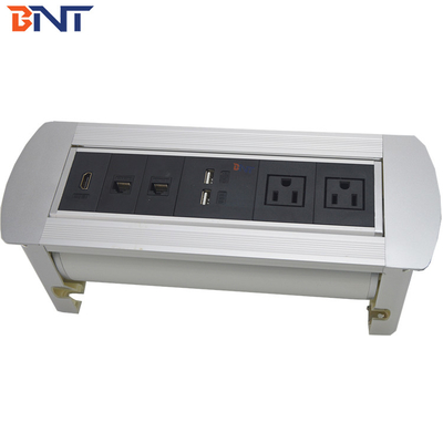 dubbele US power verborgen desktop stopcontact gebruikt in vergaderruimte MK8221US