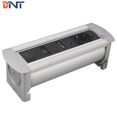 zilveren kleur HDMI interface elektrische rotatie flip up bureau stopcontact