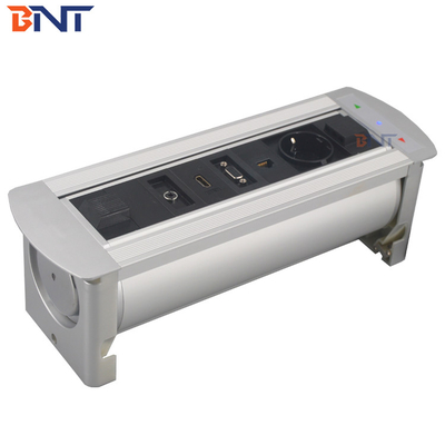zilveren kleur HDMI interface elektrische rotatie flip up bureau stopcontact