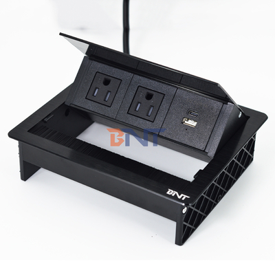 Fabriek UsDesktop Table Flip Cover 20W USB Socket Verborgen Desktop Power Grommet Borstel