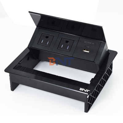 Fabriek UsDesktop Table Flip Cover 20W USB Socket Verborgen Desktop Power Grommet Borstel