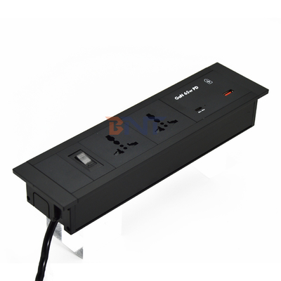 Insteekte tafelpluggen Universele stopcontacten USB A+C-poorten 65W Max-uitgang US/EU/AU 16A/13A