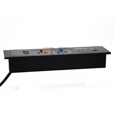 Insteekte tafelpluggen Universele stopcontacten USB A+C-poorten 65W Max-uitgang US/EU/AU 16A/13A