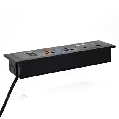 Insteekte tafelpluggen Universele stopcontacten USB A+C-poorten 65W Max-uitgang US/EU/AU 16A/13A