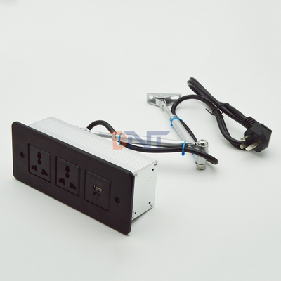 Afgesloten stroomstrook USB C Fast Charge Flush Mount Desk Meubel lades Socket Conferentietafel Verborgen stopcontact