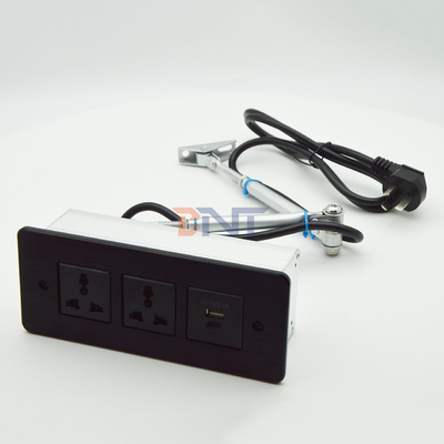 Afgesloten stroomstrook USB C Fast Charge Flush Mount Desk Meubel lades Socket Conferentietafel Verborgen stopcontact
