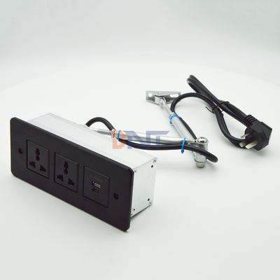 Afgesloten stroomstrook USB C Fast Charge Flush Mount Desk Meubel lades Socket Conferentietafel Verborgen stopcontact