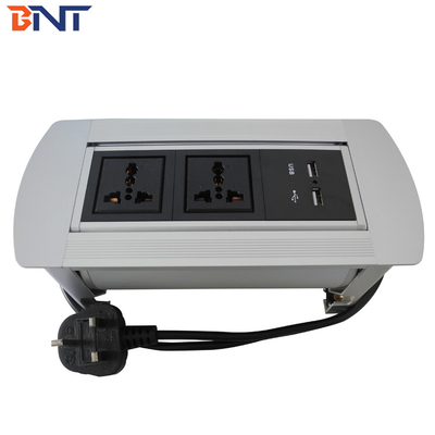 Office Desk Pop Up Power Data Jack met 2 * Universal Power / 2 * USB-configuratie