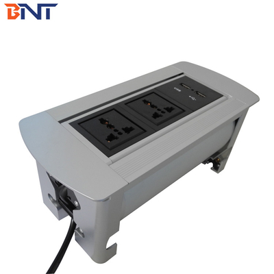 Office Desk Pop Up Power Data Jack met 2 * Universal Power / 2 * USB-configuratie