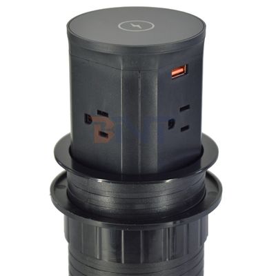 4 Outlet US Standaard Keuken Lift Socket Verborgen Pneumatische Pop-up Sockets EU UK Connectiviteit USB draadloos opladen