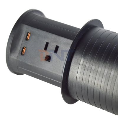 4 Outlet US Standaard Keuken Lift Socket Verborgen Pneumatische Pop-up Sockets EU UK Connectiviteit USB draadloos opladen
