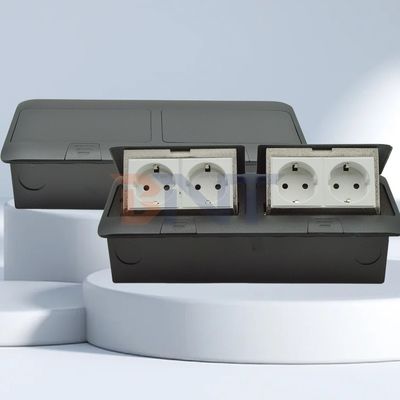 Aluminium legering vloer stopcontact Pop-up waterdicht verborgen grond stopcontact Plug 4 Outlet Power Socket