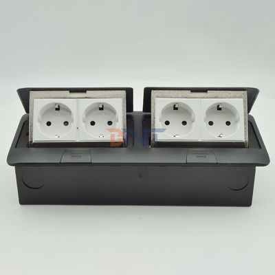 Aluminium legering vloer stopcontact Pop-up waterdicht verborgen grond stopcontact Plug 4 Outlet Power Socket