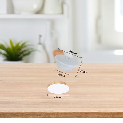 Plastic ingebouwde tafel stroomstop met USB A+C-oplaadpoorten