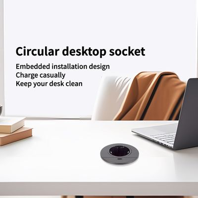 Ronde ontwerp sofa set met ingebouwde tafel stroom stopcontact met TYPE C opladen USB oplaad stopcontact