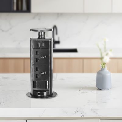 Universal Power Kitchen Socket Sacar El Enchufe De La Cocina Verborgen tafeltop Pop-up keuken stopcontact voor moderne slimme keuken