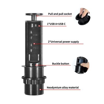 Universal Power Kitchen Socket Sacar El Enchufe De La Cocina Verborgen tafeltop Pop-up keuken stopcontact voor moderne slimme keuken