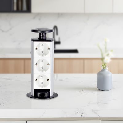 Moderne slimme keuken EU Power Kitchen Socket Verborgen tafel met 3 EU Power Output Ports 16A