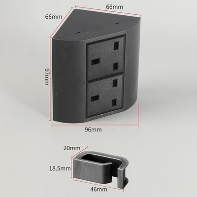 Office & Home Desk Corner UK Socket met 2 stopcontacten voor meerdere apparaten
