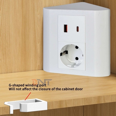 Draagbaar Tafelblad EU Stopcontact voor Kantoor & Thuis IP44 met USB A+C Uitgangspoorten voor Meerdere Apparaten