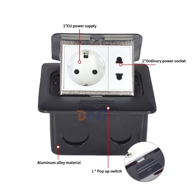 Waterdicht EU Power Ground Socket Slow Pop-up Hidden Floor Socket met lage prijs