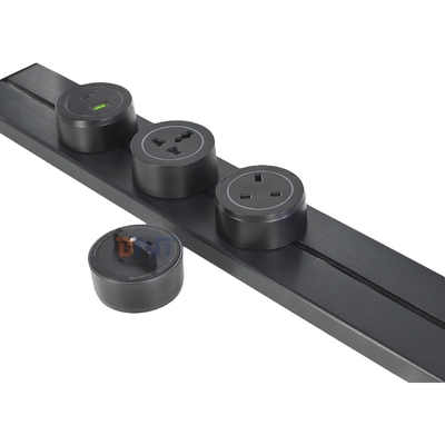 Nieuwe stijl handig muur gemonteerd Multi Outlets Power Rail Track Socket Afneembare stroomstop