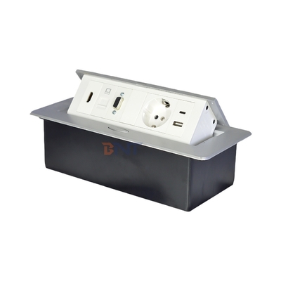 Aluminiumlegering Pop-up Tabletop Power Socket EU-power socket met modulaire configuraties