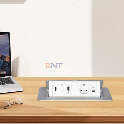 Aluminiumlegering Pop-up Tabletop Power Socket EU-power socket met modulaire configuraties
