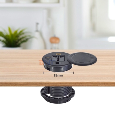Ronde bank ingebouwde stopcontact met universele standaard stopcontact USB A + C & HDMI & Nerwork