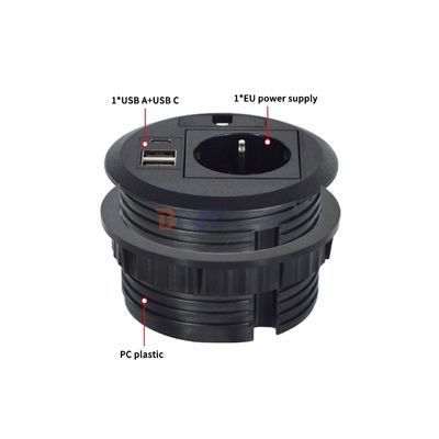 Draadgat afdekking ontwerp Ronde Sofa Ingebouwde Stopcontact met EU Standaard Stopcontacten USB A+C