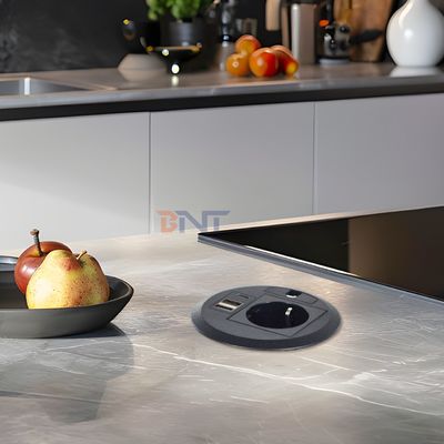 Draadgat afdekking ontwerp Ronde Sofa Ingebouwde Stopcontact met EU Standaard Stopcontacten USB A+C