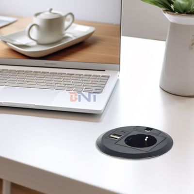 Draadgat afdekking ontwerp Ronde Sofa Ingebouwde Stopcontact met EU Standaard Stopcontacten USB A+C