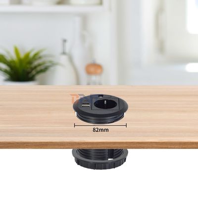 Draadgat afdekking ontwerp Ronde Sofa Ingebouwde Stopcontact met EU Standaard Stopcontacten USB A+C