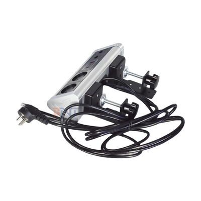 Zelfklevend clip ontwerp Bureau Klem Contactdoos Verdeelblok Met 2 EU AC Uitgangen USB A+C PD 20W Snel Opladen
