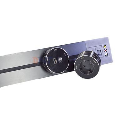 Nieuwe afneembare stopcontact Zwakke stroominterface Gemakkelijke muurmontage Multi-outlet Power Rail Track Socket