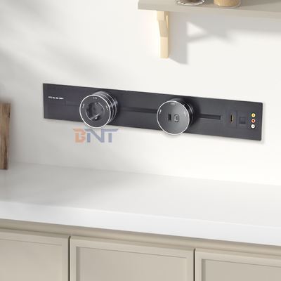 Nieuwe afneembare stopcontact Zwakke stroominterface Gemakkelijke muurmontage Multi-outlet Power Rail Track Socket