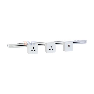 Nieuwe Verwijderbare Ultra smalle railsocket Handige Wandgemonteerde Multi-outlet Stroomrailsocket