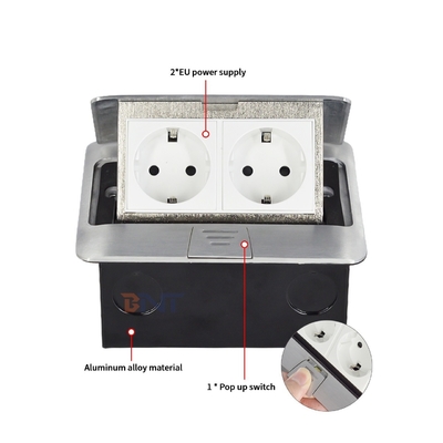 Aangepaste EU Stroomaansluiting Vloercontact IP44 Waterdicht Langzaam Omhoogkomend 16A Nominale Stroom