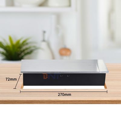 Euro Tafelblad Elektrisch Stopcontact Schuifdeksel Ontwerp met 3 AC Uitgangen 16A Nominale EU Stekker Standaard