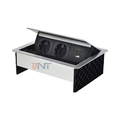 Fabriek aangepast Desktop Borstel Tafel Flip Cover 20W USB Socket Verborgen Desktop Power Grommet